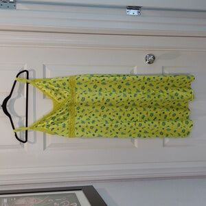 Torrid Betsey Johnson Midi Trench Satin Lace Inset Dress Size 1 Yellow NWT